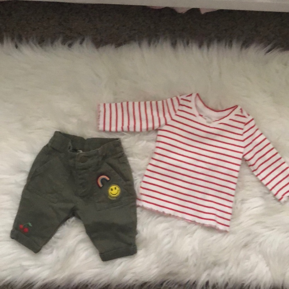 Gymboree 3-6 months girl pants set